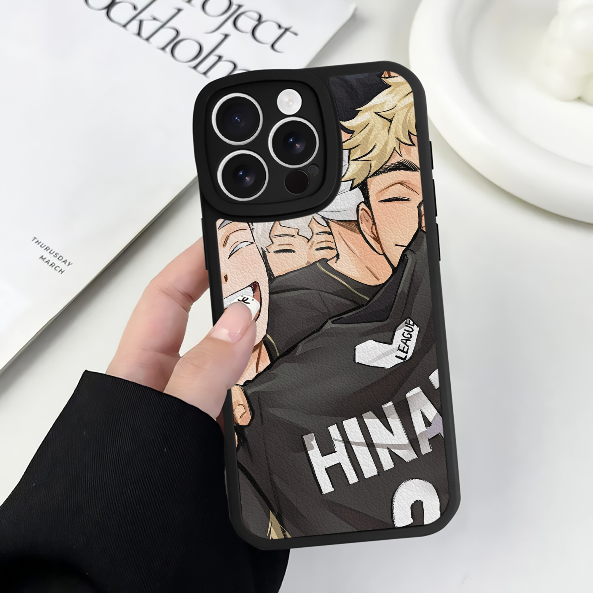 （画像用） ハイキュー!! Haikyu!! 【iPhone 16シリーズ対応】シリコンスマホケース（レザー調） 材質：シリコン